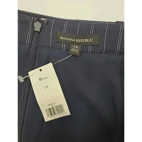 Banana Republic Mock Wrap Skirt Women's Size 14 New with Tags Black Pin Stripe - Picture 4 of 5